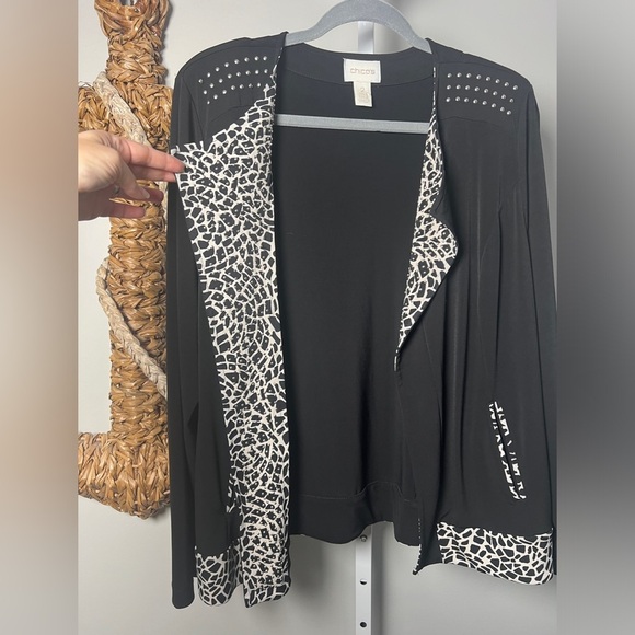 Chico’s Moto Animal Studded Jacket - Picture 4 of 8
